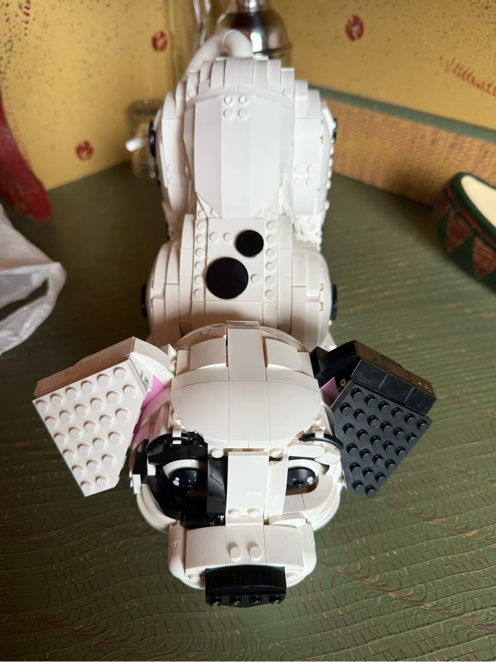 LEGO White & Black Dalmatian Figure with Blue Collar and Gold Badge